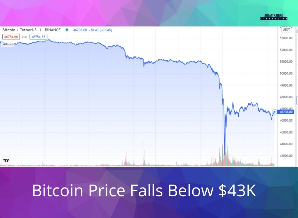 bitcoin falls below